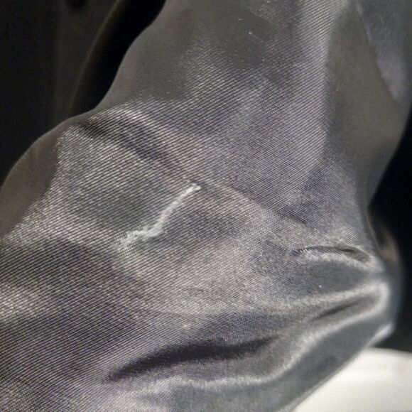 St. John's Bay PXL Petite XL Black Pea Coat Double Breasted Wool Blend Warm Jack - Picture 11 of 13